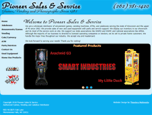 Tablet Screenshot of pioneersalesandservice.com